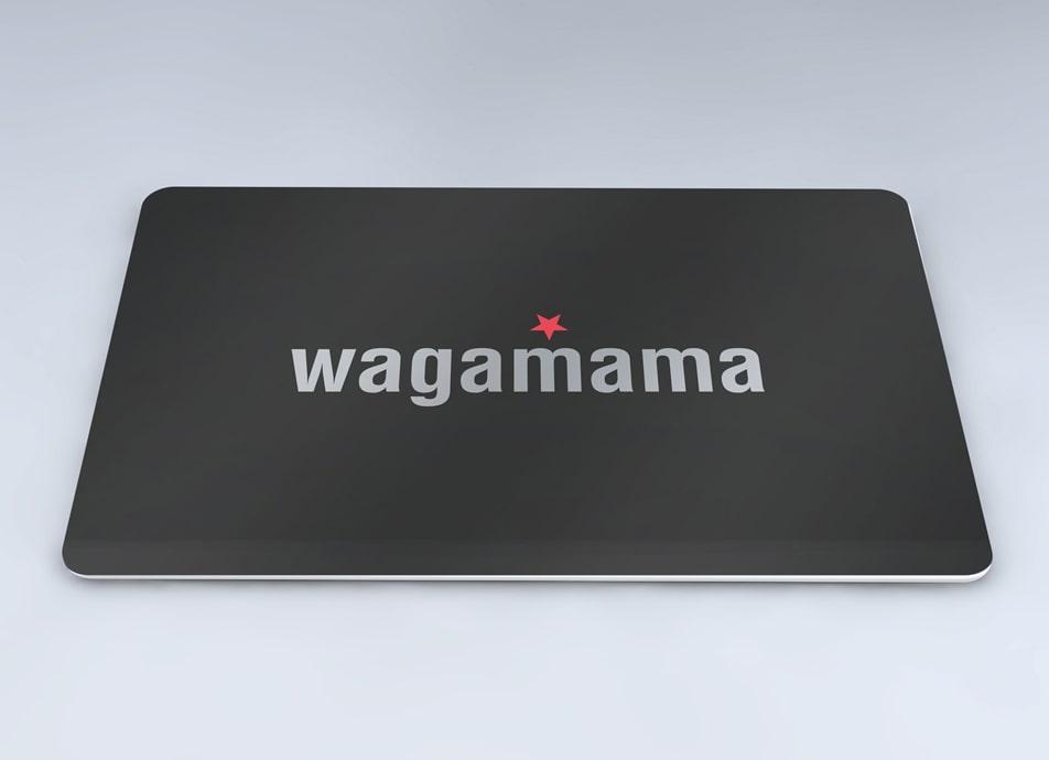 Black Wagamama Gift Cad with white logo
